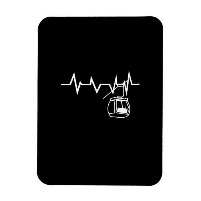 Ímã Ski Lift Heartbeat Skier (Vertical)