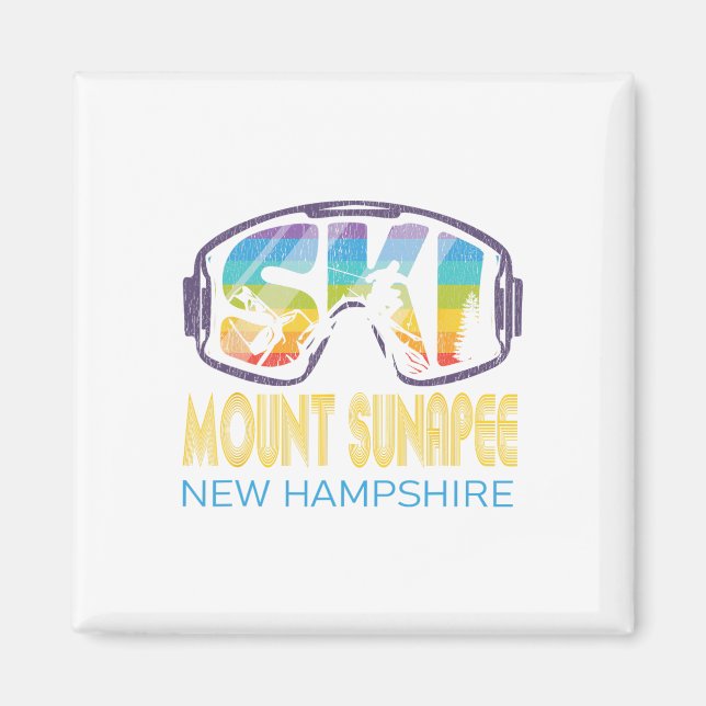 Imã Ski Mount Sunapee New Hampshire Skiing Vacing (Frente)