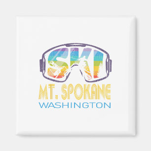 Imã Ski Mt Spokane Washington Esquiando Férias
