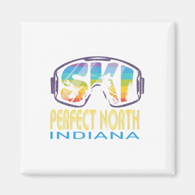 Imã Ski Perfect North Indiana Skiing Vacing (Frente)