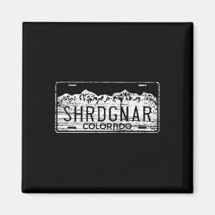 Imã Ski Snowboard Colorado License Plate Shredding Gna