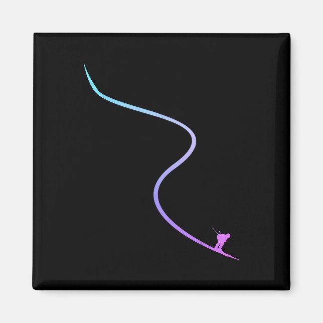 Imã Ski Winter Sports Skiing Skier  (Frente)