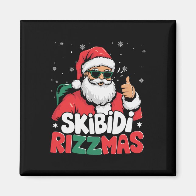 Imã Skibidi Rizzmas Natal Santa Feliz Claus Rizz M (Frente)