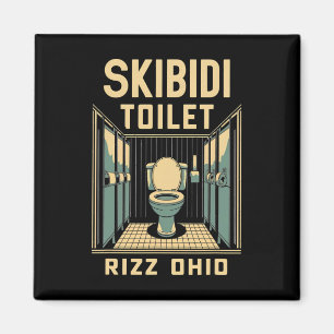 Imã Skibidi Toilet Rizz Ohio Memória Engraçada Retro V