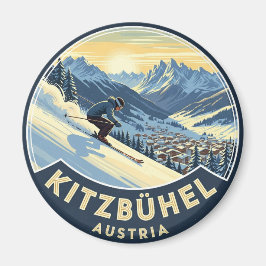 Imã Skier em Kitzbuhel Áustria