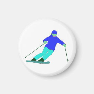 Imã Skier Snow Skiing