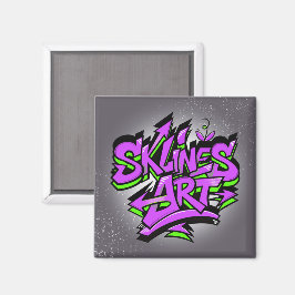 Imã SklinesArt – Logotipo de Grafite Ousado