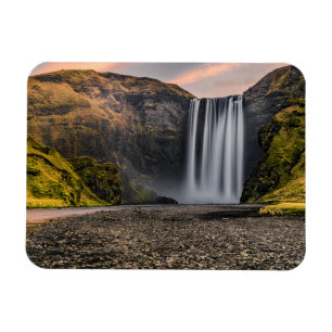 Ímã Skogafoss Waterfall no amanhecer