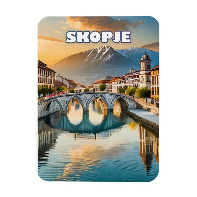 Ímã Skopje, cœur vibrant de la Macédoine du Nord (Vertical)