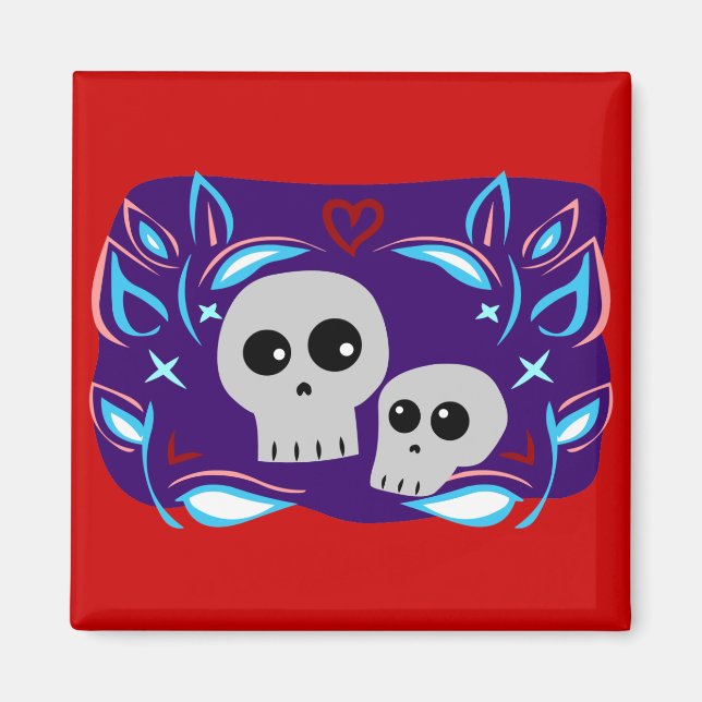 Imã Skull Love (Frente)