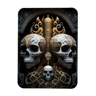 Ímã Skulls Gótica Horror Gótico Arte Surreal