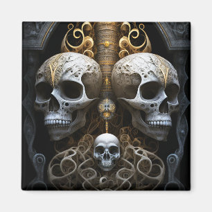 Imã Skulls Gótica Horror Gótico Arte Surreal
