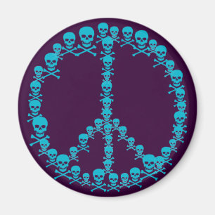 Imã Skully Peace Sign