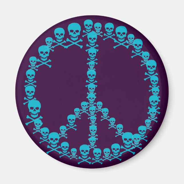 Imã Skully Peace Sign (Frente)
