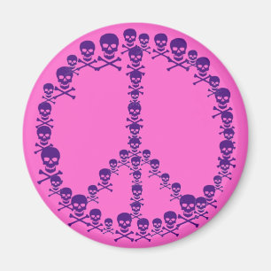 Imã Skully Peace Sign