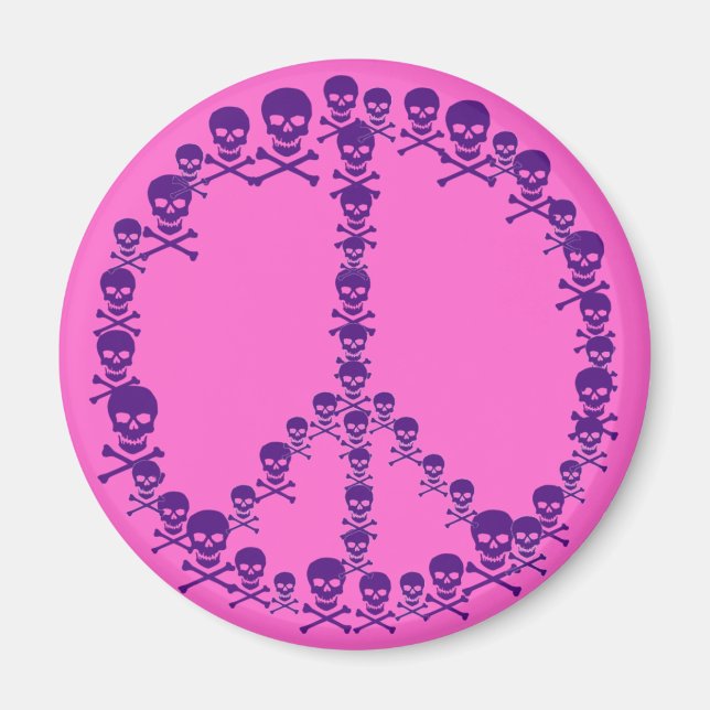 Imã Skully Peace Sign (Frente)