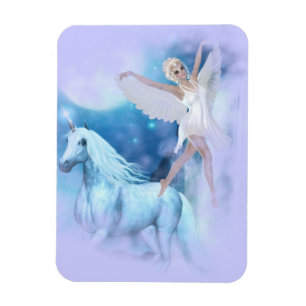 Ímã Sky Faerie Asparas e Unicorn Vignette