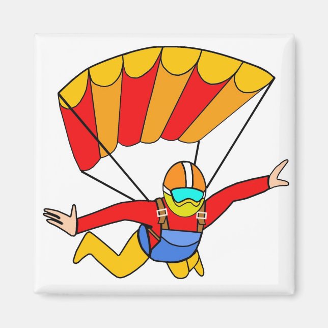 Imã Skydive Red Yello Parachute (Frente)