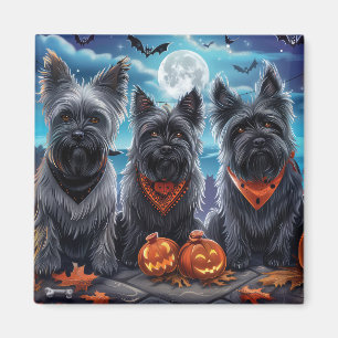 Imã Skye Terrier Halloween Spooky