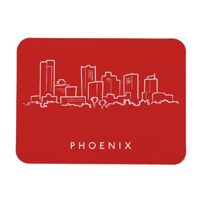 Ímã Skyline da Arizona Phoenix (Horizontal)