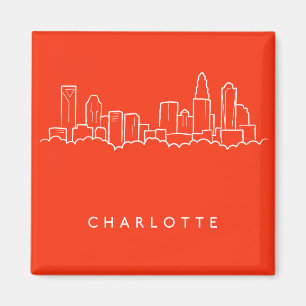 Imã Skyline da cidade de Charlotte, North Carolina