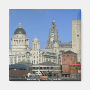 Imã Skyline da cidade de Liverpool, Inglaterra, Reino