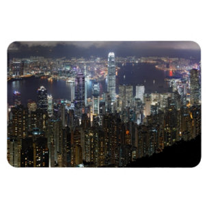 Ímã Skyline da noite de Hong Kong