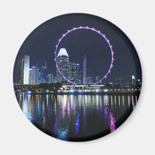 Imã Skyline da noite de Singapore