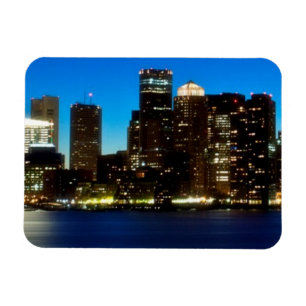Ímã Skyline de Boston com lua