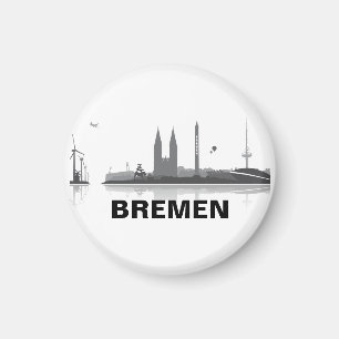 Imã Skyline de Bremen frigorífico íman
