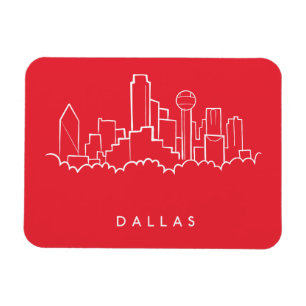 Ímã Skyline de Dallas Texas