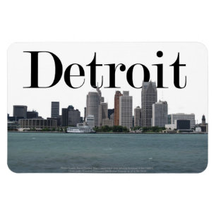 Ímã Skyline de Detroit MI com o Detroit no céu