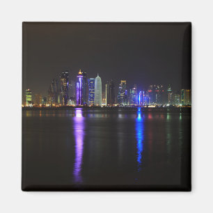 Imã Skyline de Doha, Qatar no ímã da noite