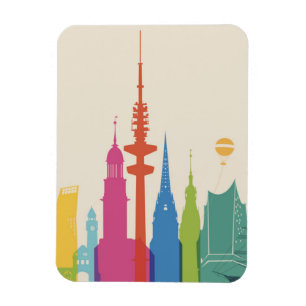 Ímã Skyline de Hamburgo Alemanha