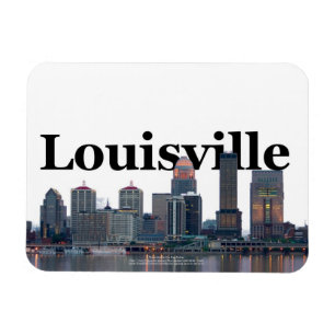 Ímã Skyline de Louisville KY com o Louisville no céu