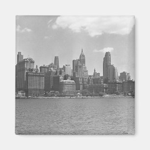 Imã Skyline de Manhattan New York EUA B&W
