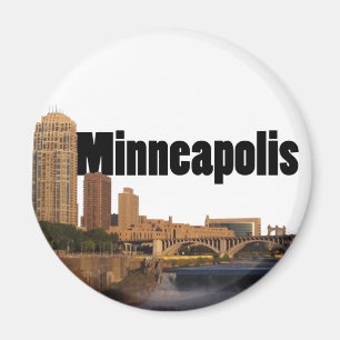 Imã Skyline de Minneapolis com o Minneapolis no céu
