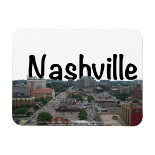 Ímã Skyline de Nashville TN com o Nashville no céu