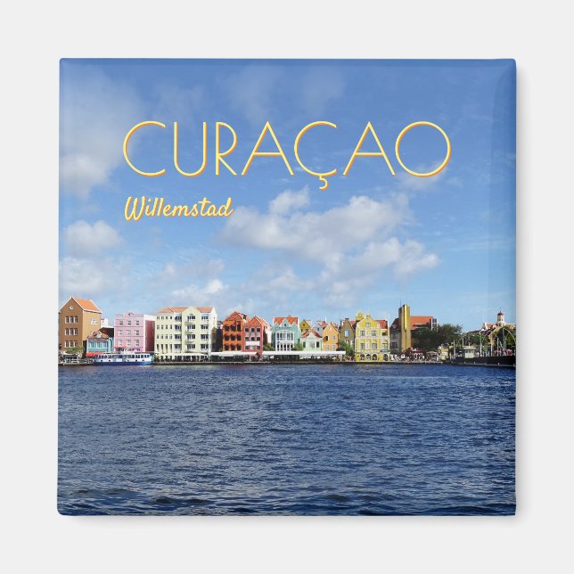 Imã Skyline de Willemstad (personalizável) (Frente)