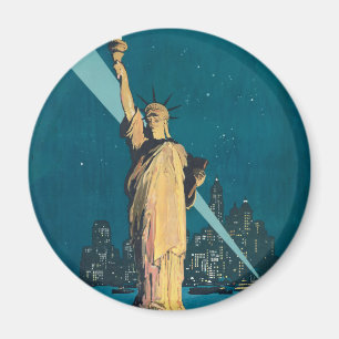 Imã Skyline do Nova Iorque Viagens vintage Liberty