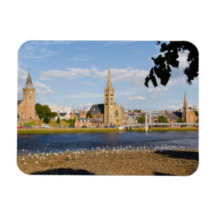 Ímã Skyline e rio da cidade quente de Inverness