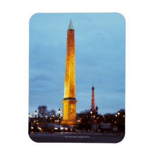 Ímã Skyline no crepúsculo de "Lugar de la Concorde"