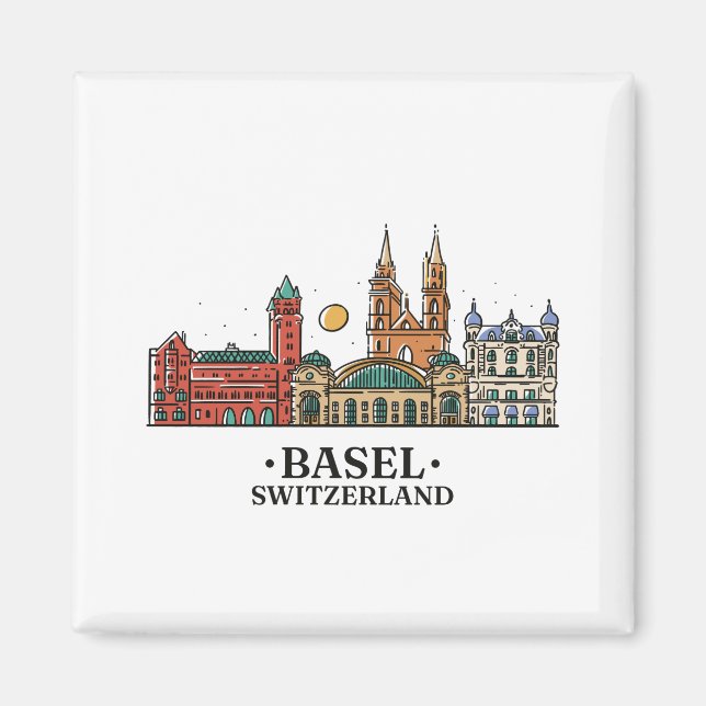 Imã skylinebasel-design (Frente)