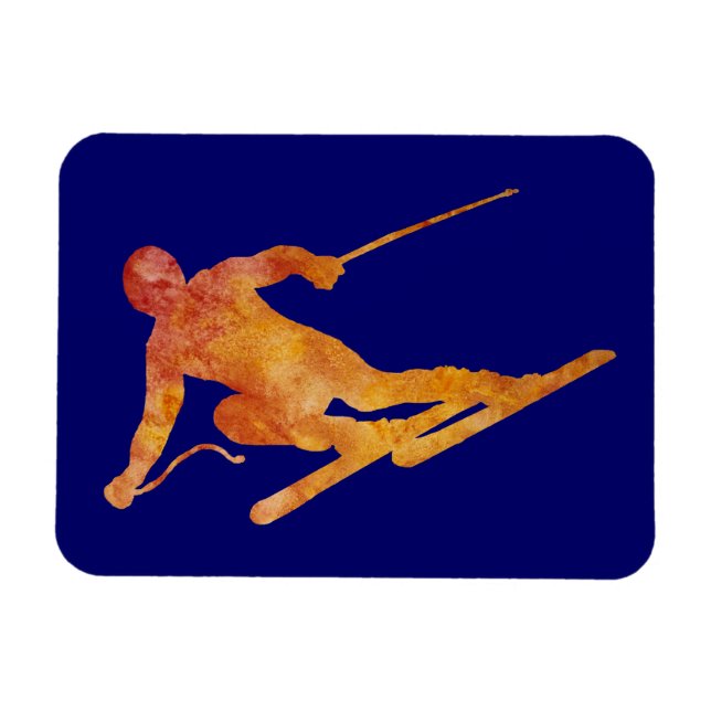 Ímã Slalom Skiier (Horizontal)