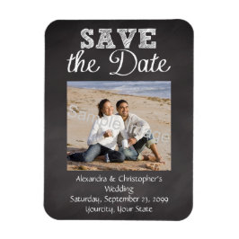 Ímã Slate Chalkboard Wedding Salvar Data