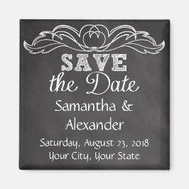 Imã Slate Chalkboard Wedding Salvar Data