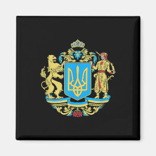 Imã Slava Ukraini Logotipo da Ucrânia Presentes Roupas