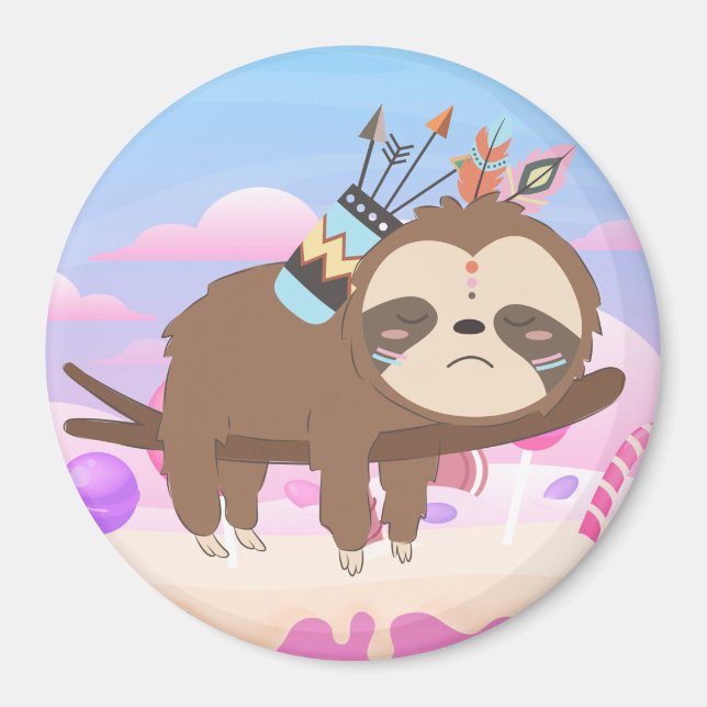 Imã Sleepy Sloth Magnet (Frente)
