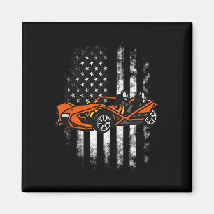 Imã Slingshot Car American Flag 4 De Julho