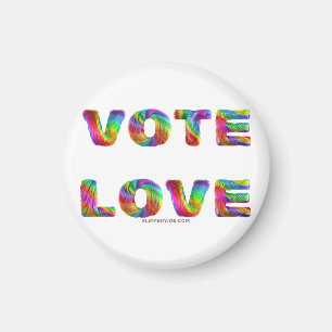 Imã SlipperyJoe voto amor igualdade pelo arco-íris tex
